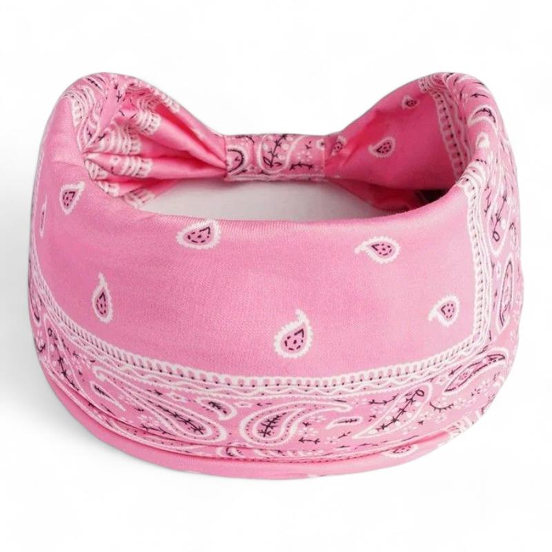 Bandana Bandeau Croisé Rose Pâle 
