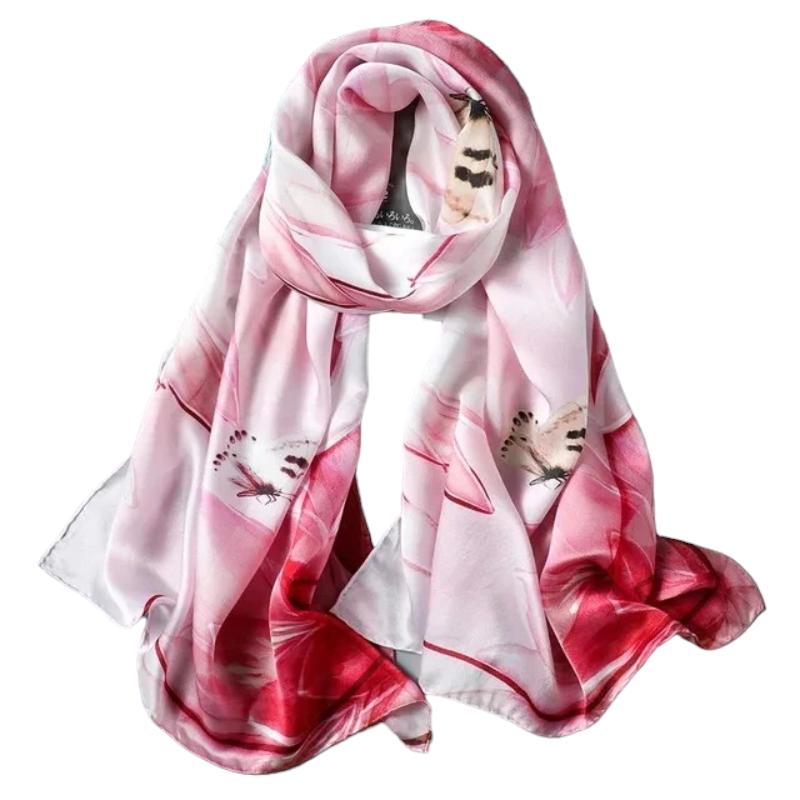 Etole Soie Chic Rose et Fuchsia 172*55cm