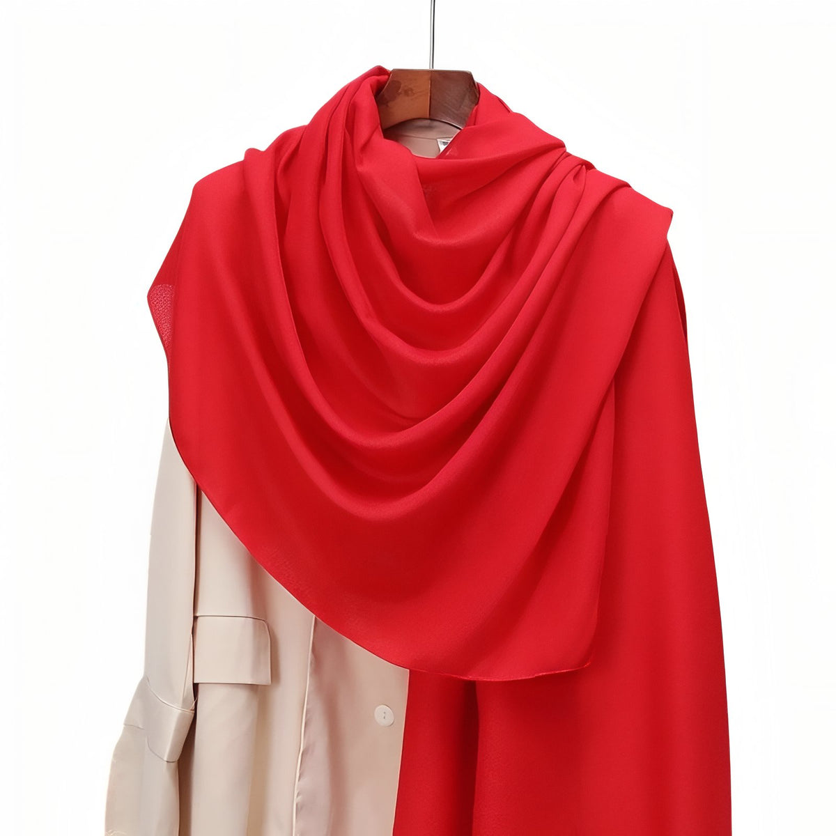 Etole Châle de Couleurs pour Mariage - Rouge Cerise - 80*180cm