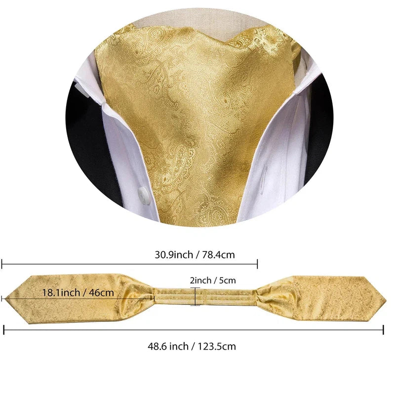 Foulard Cravate en Soie - dimensions