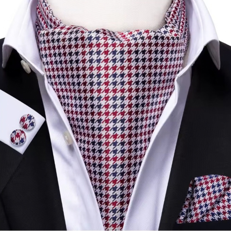Foulard Cravate en Soie - Pied-de-Poule